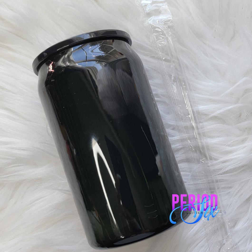 16oz Soda Can - Acrylic (Plastic) Black Jelly