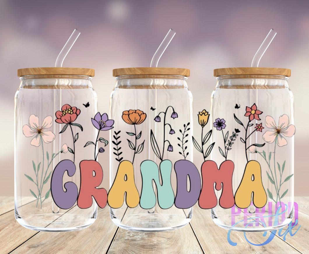 Grandma Floral UV DTF Wrap