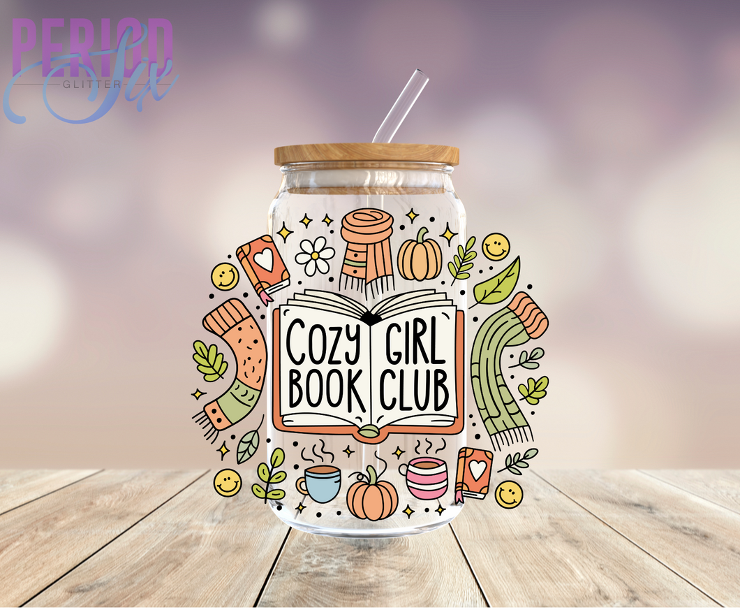 Cozy Girl Book Club UV DTF Decal