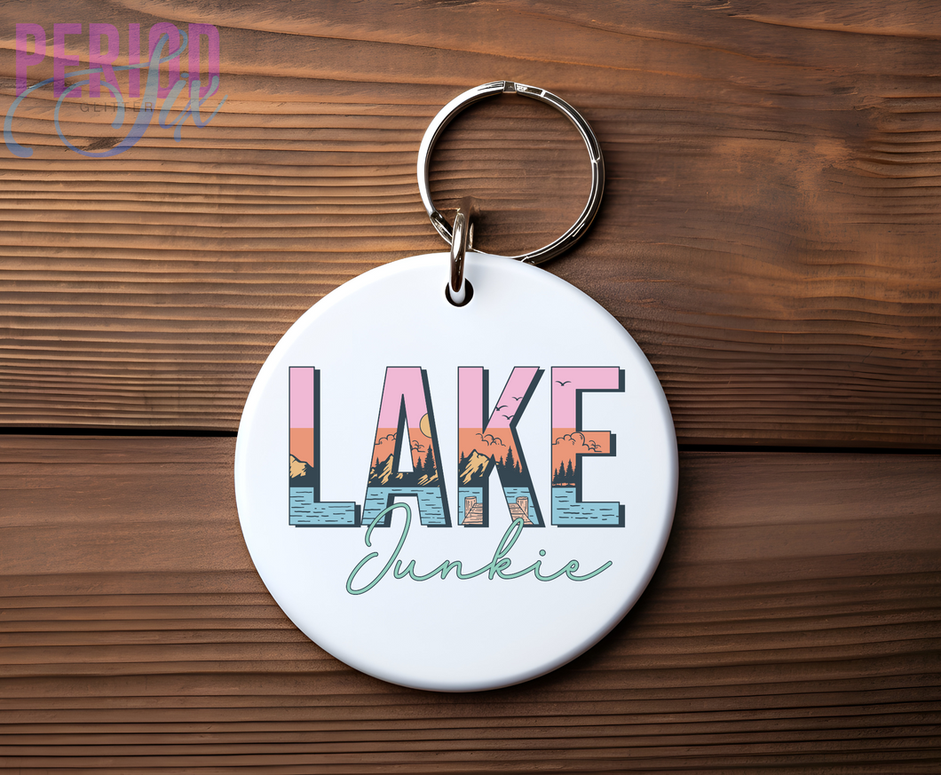 Lake Junkie Keychain (2) UV DTF Decal