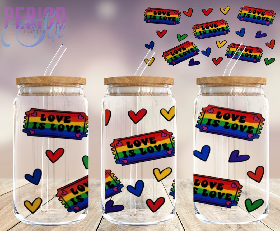 Love Is Love Pride UV DTF Wrap