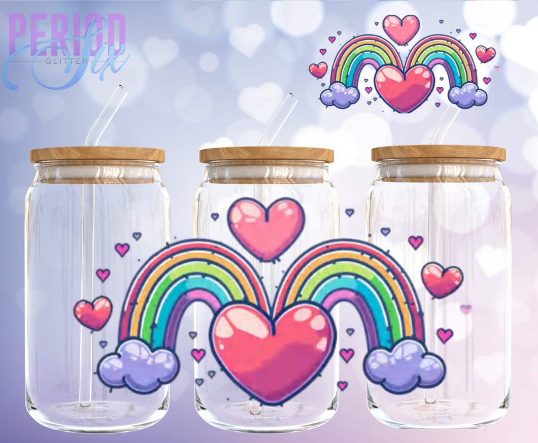 Big Rainbow Heart UV DTF Wrap