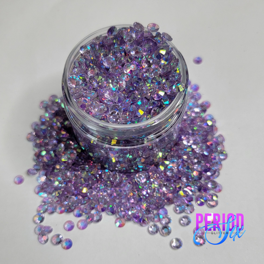 Amethyst Resin Rhinestones – Period Six Glitter